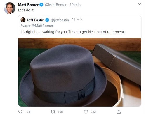The hat worn by Neal Caffrey (Matt Bomer) in the series FBI: A